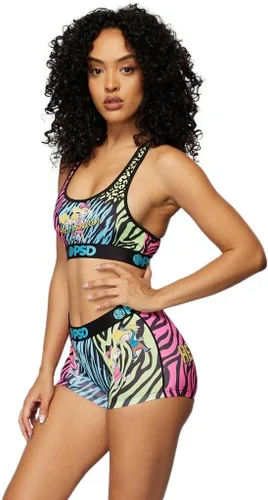 Vista 2 de PSD Hey Arnold - Brasier deportivo para mujer, con espalda cruzada, con tela de microfibra transpirable