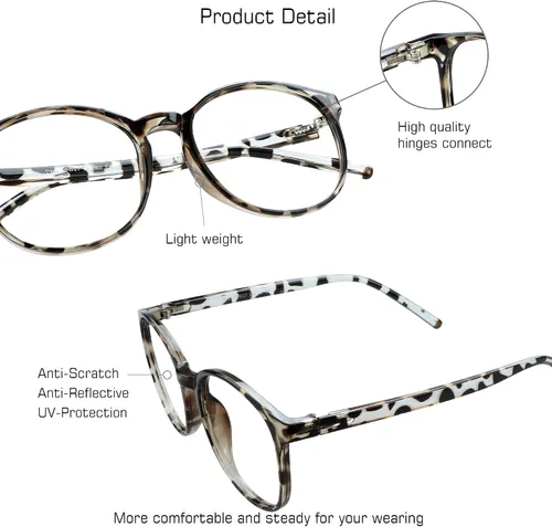 Vista 2 de Lentes con bloqueo de luz azul para mujeres y hombres, antifatiga, para lectura en la computadora, lentes para ver televisión, elegante montura