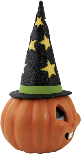 Vista 3 de Bethany Lowe Contenedor de bruja de calabaza retro