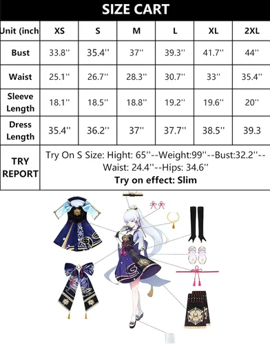 Vista 4 de LTAKK Genshin Impact - Disfraz de anime para mujer