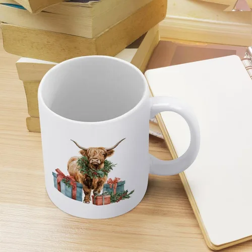 Vista 8 de Coffee Cups Ceramic Highland Cow Mug Mothers Day Gifts For Mom Highland Cow Gifts Personalized Gifts for Birthday Mother's Day Christmas