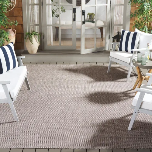 Vista 75 de SAFAVIEH Alfombra Lavable para Exteriores Colección Courtyard - 2'3" x 5', Azul Aqua y Gris, No Desprende Pelusa y Fácil Limpieza, Ideal para Patio