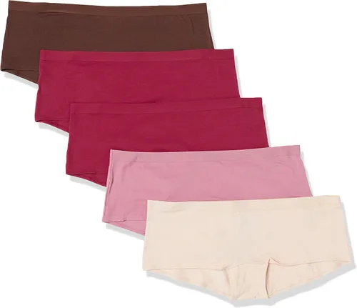 Vista 8 de Amazon Essentials Ropa interior de algodón transpirable para mujer (disponible en tallas grandes), paquete de 5 Negro