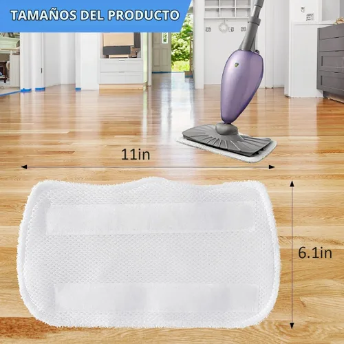 Vista 2 de EAGLEGGO Almohadillas de microfibra de repuesto para trapeador de vapor Shark S3251 SE200 4 paquetes
