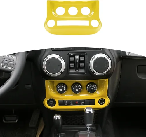 Vista 16 de RT-TCZ Para Jeep JK Negro Dash Console A/C Controles Cubierta Trim Panel para Jeep Wrangler JK JKU 2011-2017 ABS Interior Accesorios 1pc