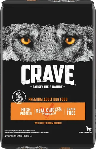 Vista 12 de Crave Comida con proteína para perros, libre de granos, adulto 34% protein, real animal protein, no by-product meal, no corn, wheat, soy,