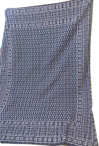 Vista 3 de crafts creation Colcha Kantha de tamaño Queen Indigo azul vintage hecho a mano con estampado índigo Kantha
