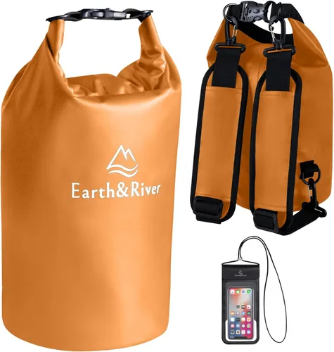 Vista 26 de EARTH&RIVER Mochila seca impermeable de alta calidad, extra gruesa, protección para todas las actividades acuáticas y campamentos, bolsa seca ligera