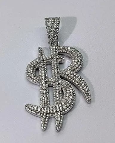 Vista 3 de DTJEWELS1.50 CT - Juego de diamantes de corte redondo para hombre, personalizable con letra $R, plata de ley 925 auténtica para el día del padre