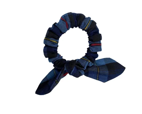 Vista 5 de Back to School/Uniform Plaid Scrunchie bunny ear Bowknot/School Uniform Plaid/Ponytail Bow Scrunchie/Plaid Accessories (Plaid 42-Bernards)