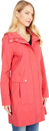 Vista 5 de Cole Haan Chaqueta de lluvia con capucha plegable con lazo trasero para mujer