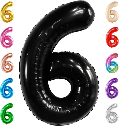 Vista 143 de KatchOn Globo negro del número 1 de 40 pulgadas, globo de feliz cumpleaños