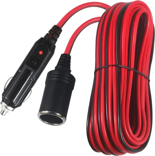 Vista 7 de Cable de extensión para encendedor de cigarrillos de 26 pies – 26 pies 12 V/24 V macho a enchufe hembra adaptador de enchufe 14AWG cable