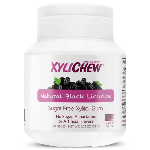Vista 10 de Xylichew Goma de mascar 100% xilitol sin OMG, sin aspartamo, sin gluten y sin azúcar, cuidado bucal natural, alivia el mal aliento y la boca seca