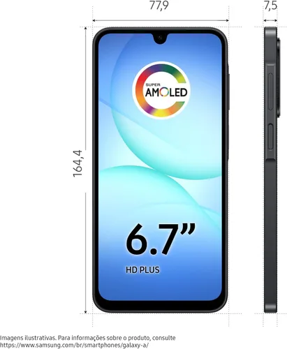 Vista 10 de Samsung Galaxy A17 4G Dual SIM 128 GB, 4 GB, resistente a salpicaduras AMOLED de 90 Hz de 6.7 pulgadas, GSM desbloqueado de fábrica