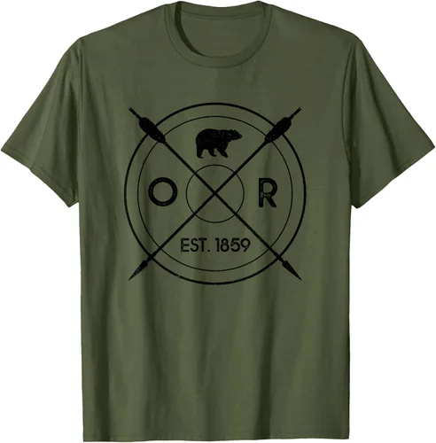 Vista 39 de Oregon Beaver State Bear OR Est. 1859 - Camiseta de regalo, gris, S