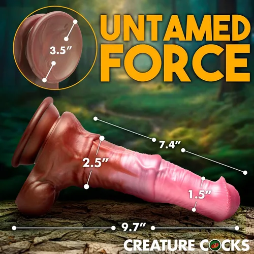 Vista 3 de CREATURE COCKS Consolador de silicona Centaur para hombres, mujeres y parejas. Consolador de fantasía con arnés compatible. Base de ventosa fuerte