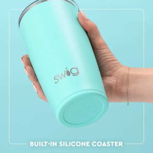 Vista 5 de Swig Life Vaso alto con tapa de 22 onzas, con triple aislamiento, apto para lavavajillas, doble pared y sellado al vacío, taza de café de viaje
