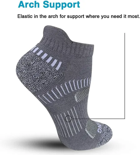 Vista 6 de BERING Women's Performance Athletic Ankle Running Socks (6 Pack)