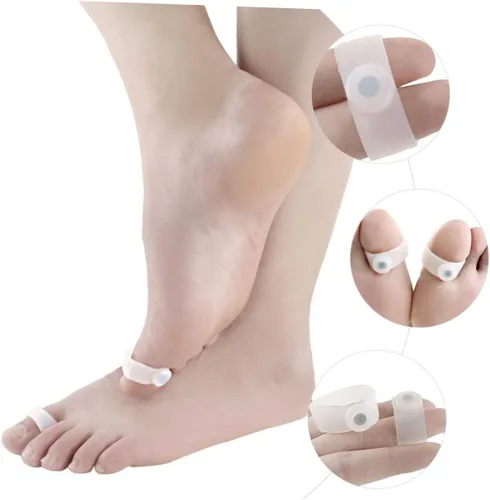 Vista 3 de 5 pares de anillos de dedo del pie cubiertas magnéticas de banda elástica cubierta de dedo del pie herramienta magnética Jansio anillo para dedos