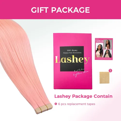 Vista 53 de Extensiones de cabello Lashey de 14 pulgadas; extensiones de cabello humano real lacio color negro azabache con trama adhesiva para mujeres, 20