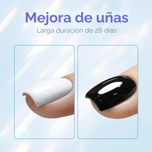 Vista 3 de Modelones – Capa superior de gel sin limpieza de alto brillo y larga duración, transparente para uñas acrílicas, 0.51 onzas líquidas, lámpara Una