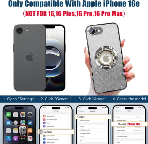 Vista 410 de Misscase Funda magnética con purpurina para iPhone 11 compatible con MagSafe, protección completa, delgada, a prueba de golpes, antiarañazos