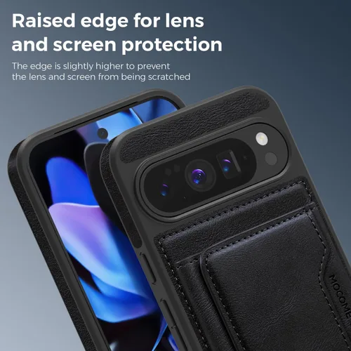 Vista 9 de Funda compatible con Google Pixel 10 Pro XL de 6.8 pulgadas de piel sintética con tarjetero 【Compatible con Magsafe】Funda magnética desmontable 2