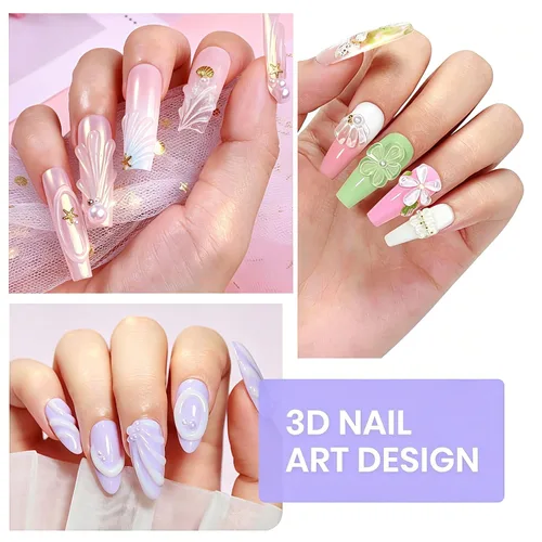 Vista 8 de MUSILAN Gel para esculpir uñas 3D con limas de cristal de cristal, gel constructor transparente para uñas, moldeo para esculpir esmalte de uñas