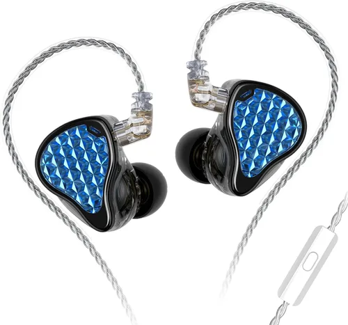 Vista 10 de KZ ZAS Pro - Monitor de oído, 1DD+7BA Hybrid IEM, cable de 0.1 in Negro