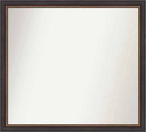Vista 62 de Amanti Art Espejo de baño negro para sobre el fregadero, 23 x 23 pulgadas, espejo cuadrado negro Ashton, marco de madera tradicional mediano, se