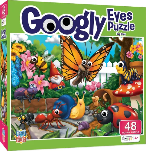 Vista 4 de Holiday - Googly Eyes - Rompecabezas de 48 piezas alrededor del árbol de Navidad