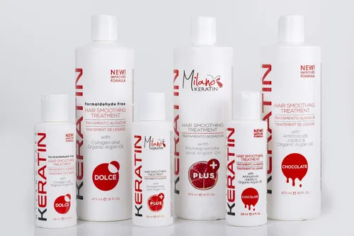 Vista 4 de Keratin Hair Smoothing System - Tratamiento profesional de salón con champú aclarador, chocolate, 4 onzas líquidas