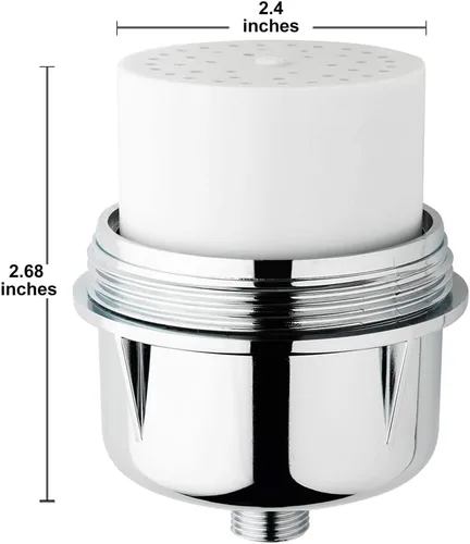 Vista 2 de 2 cartuchos de repuesto para filtro de ducha Aqua Bliss SF100 SF220, filtro de ducha de 15 etapas para agua dura, reducción de cloro, cartucho