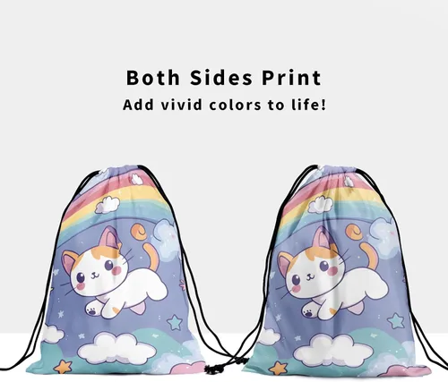 Vista 59 de Bolsa de agarre de gimnasia de piel de animal, bolsa de gimnasia con cordón ajustable, bolsa de cuerda para fauna silvestre, Mariposas Galaxy