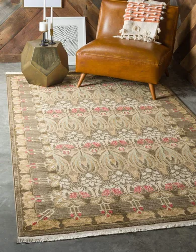 Vista 9 de Unique Loom Edinburgh Collection - Alfombra rectangular (2 pies x 3 pies 1 pulgada, rectangular, azul marino/bronceado)