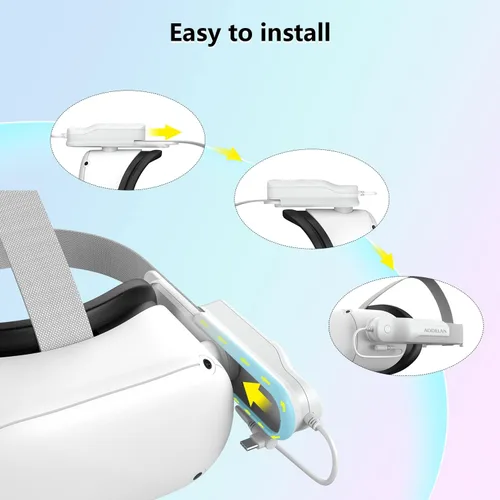 Vista 6 de VR Battery Pack Compatible with Oculus Quest 2 Headset,5000mAh Rechargeable VR Battery Power Bank Compatible with OculusMeta Quest 2 Original Strap