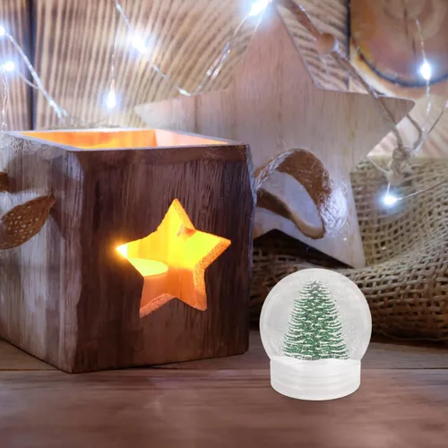Vista 8 de DECHOUS Kit de globos de nieve de 5.1 fl oz, bolas de Navidad de plástico para decoración de bolas de Navidad transparentes de burbujas de plástico