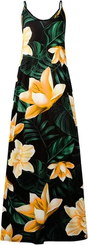 Vista 3 de DHWGDGKP Atuendos de primavera para mujer 2023, sin botones, sin mangas, vestido largo casual