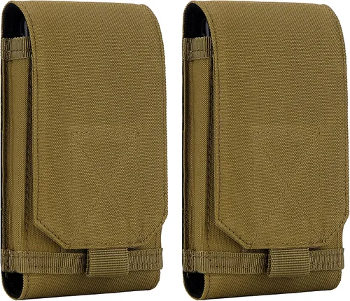 Vista 8 de bvya Funda táctica Molle para iPhone 15 Pro Max/15 Pro/15 Plus/15/14 Pro Max/13 Pro Max/12 Pro Max y otros teléfonos inteligentes de 4.7 a 6.9