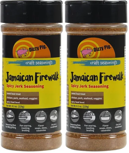 Vista 6 de Dizzy Pig Barbecue Company Jamaican Firewalk - Condimento picante Jerk (coctelera de 8 onzas)