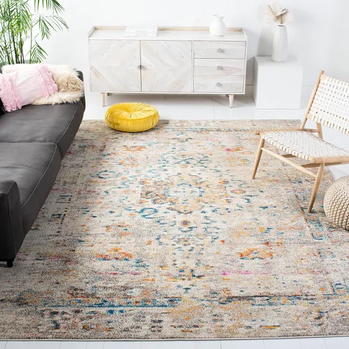 Vista 21 de SAFAVIEH Madison Collection - Alfombra decorativa de 2 pies 2 pulgadas x 4 pies, color verde y turquesa, diseño envejecido, no desprende pelusa
