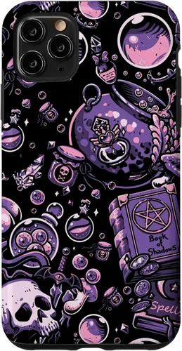Vista 13 de Funda linda para iPhone 16 Witch's Essentials Pattern Witchy Design Halloween