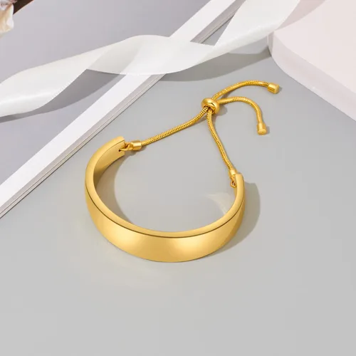 Vista 7 de ENSKEFEN Pulseras de oro de 14 quilates para mujer, pulsera deslizante ajustable para mujer, pulsera de cadena de oro