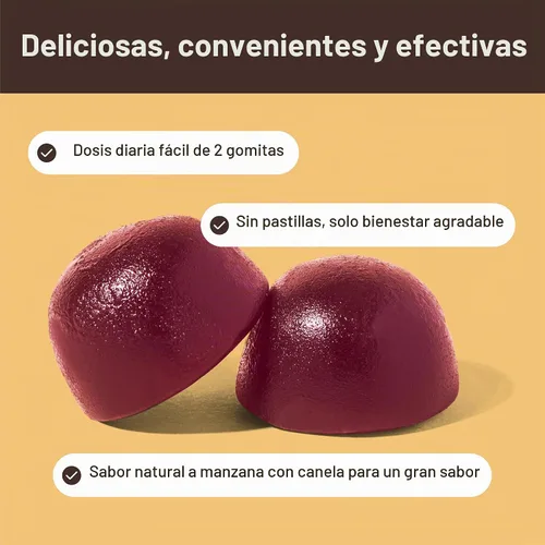 Vista 4 de Ceilán - Gomitas de canela - 2000 mg de canela complejo de cromo en latas sin plástico - Sin gluten vegano