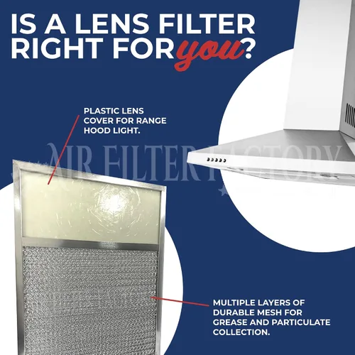 Vista 5 de Air Filter Factory Filtro de lente de luz de grasa, 11 x 12 x 3/8 pulgadas, filtro de lente de grasa de malla de aluminio, paquete de 2
