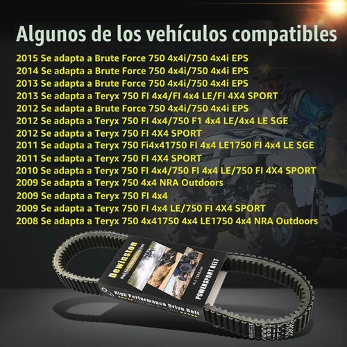 Vista 2 de 59011-0003 Correa de transmisión para Kawasaki Brute Force 750