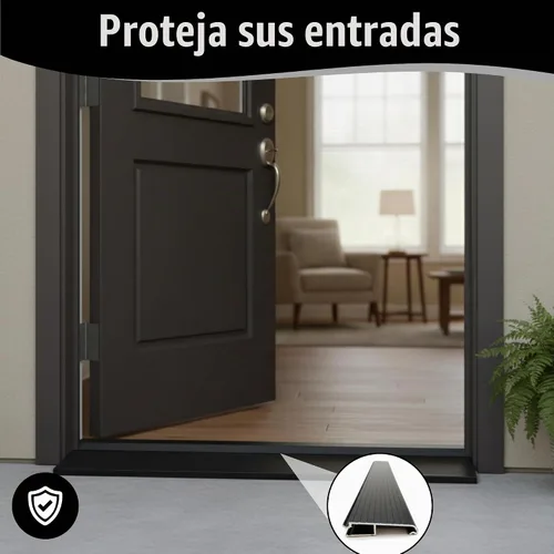 Vista 6 de KC Hardware - Extensión de umbral de aluminio, extensor de umbral de puerta de alta resistencia para umbral existente, transición suave de puerta