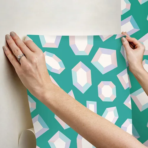 Vista 9 de LeLe Sadoughi Gems Peel & Stick - Papel tapiz para pegar y despegar