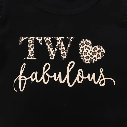 Vista 5 de Traje de bebé niña de 2 cumpleaños para niña de 2 años de edad, ropa de leopardo